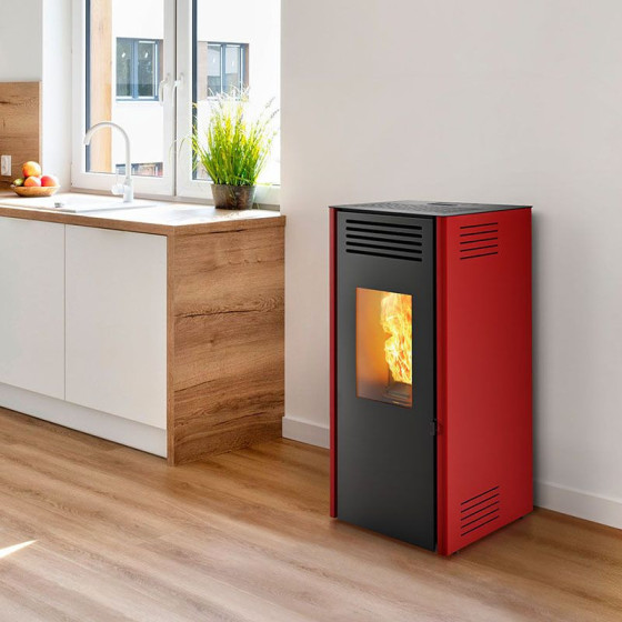 STUFA A PELLET VENTILATA MODELLO ELICA 9.6 KW  CAMINETTI MONTEGRAPPA