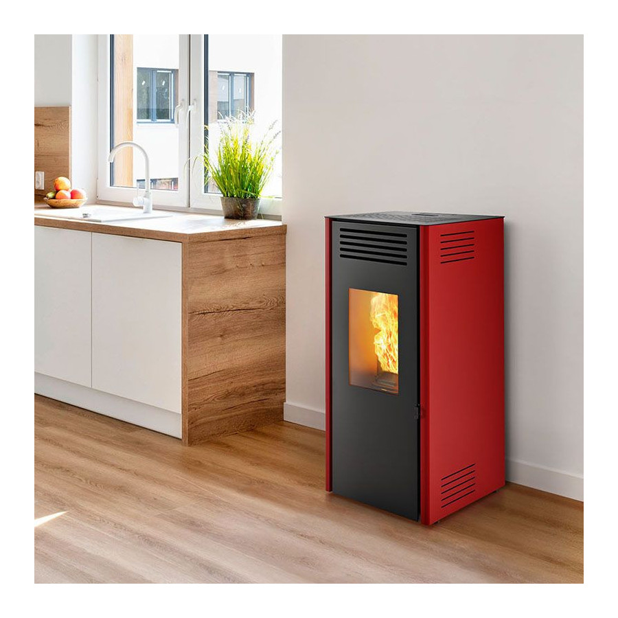 STUFA A PELLET VENTILATA MODELLO ELICA 9.6 KW  CAMINETTI MONTEGRAPPA