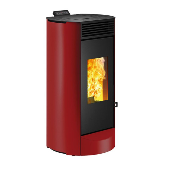 STUFA A PELLET VENTILATA  10.6 KW MODELLO LANDA ROSSO