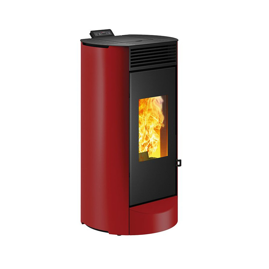 STUFA A PELLET VENTILATA  10.6 KW MODELLO LANDA ROSSO