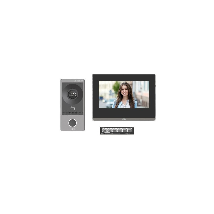 KIT VODEOCITOFONO  IP MONFAMILIARE UNV CONNESSO